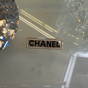 CC Black and Gold Logo Brooch